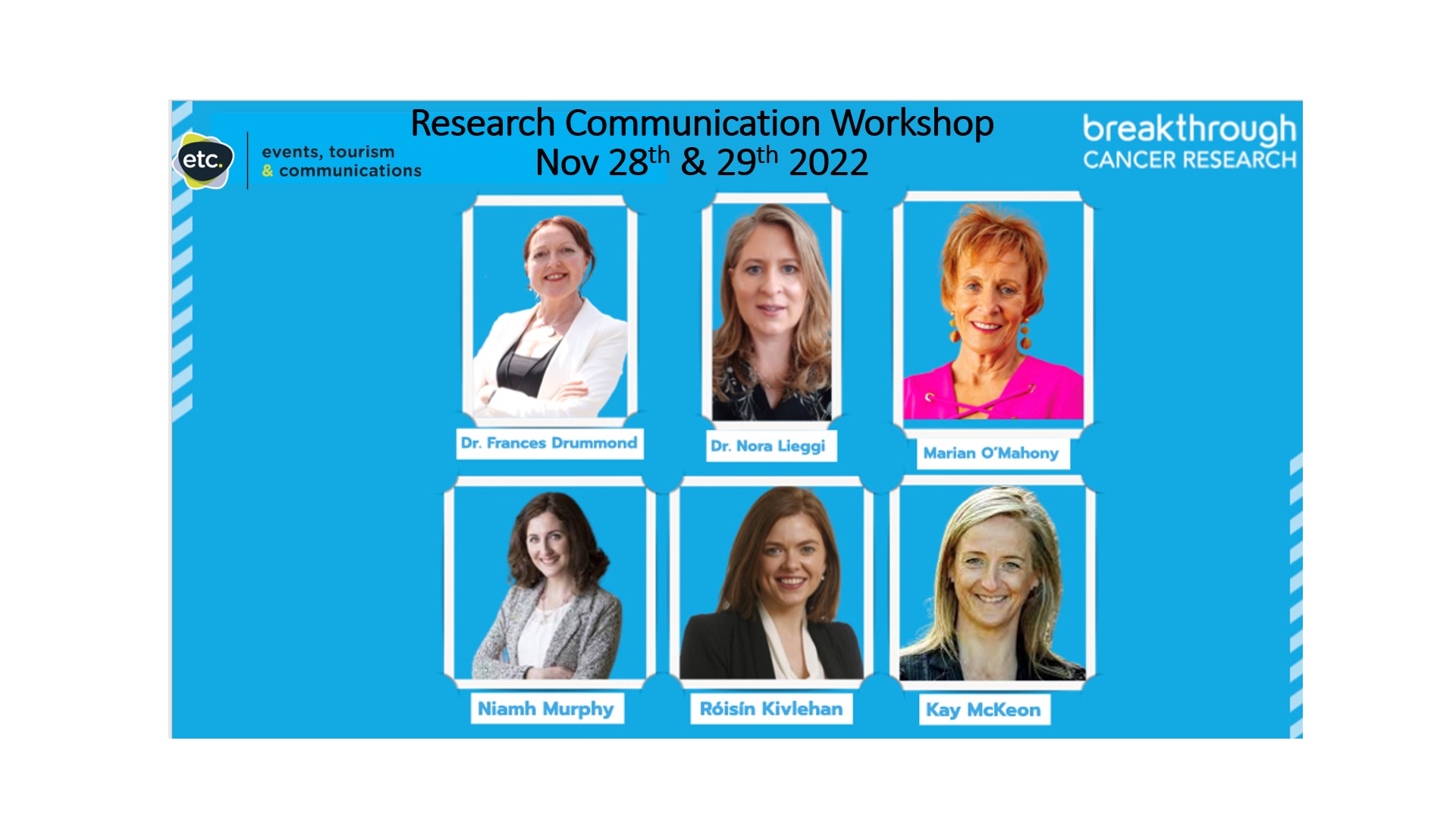 Breakthrough Cancer Research – Research Communication Workshop 2022