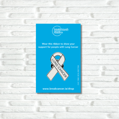 White Ribbon Lung Cancer Awareness Pin
